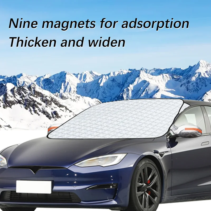 

Magnetic Car Windshield Snow Cover Winter Ice-Frost Guard Sun Shade Protector For Tesla Model S 2009-2023 Exterior Accessories