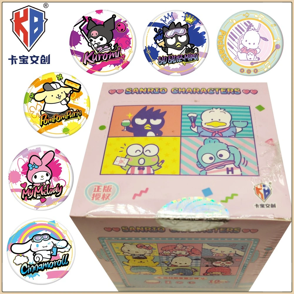 

Оригинальный Kabao Sanrio, милый мультфильм аниме, периферийные персонажи, портативный круглый значок для рюкзака, аксессуары, подарки для детей, хобби