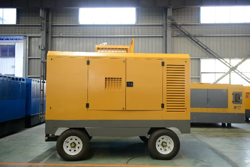 Industrial Diesel Engine Direct Driven Rotary Screw Type Air Compressors With Jack Hammer