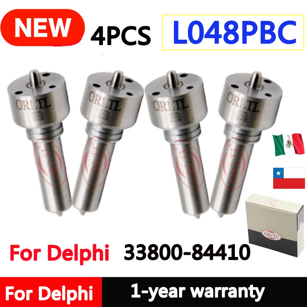 4 قطعة L048PBC فوهة L 048PBC L048PBD حاقن 33800-84410 3380084410   لفوهة حاقن الديزل دلفي ORLTL