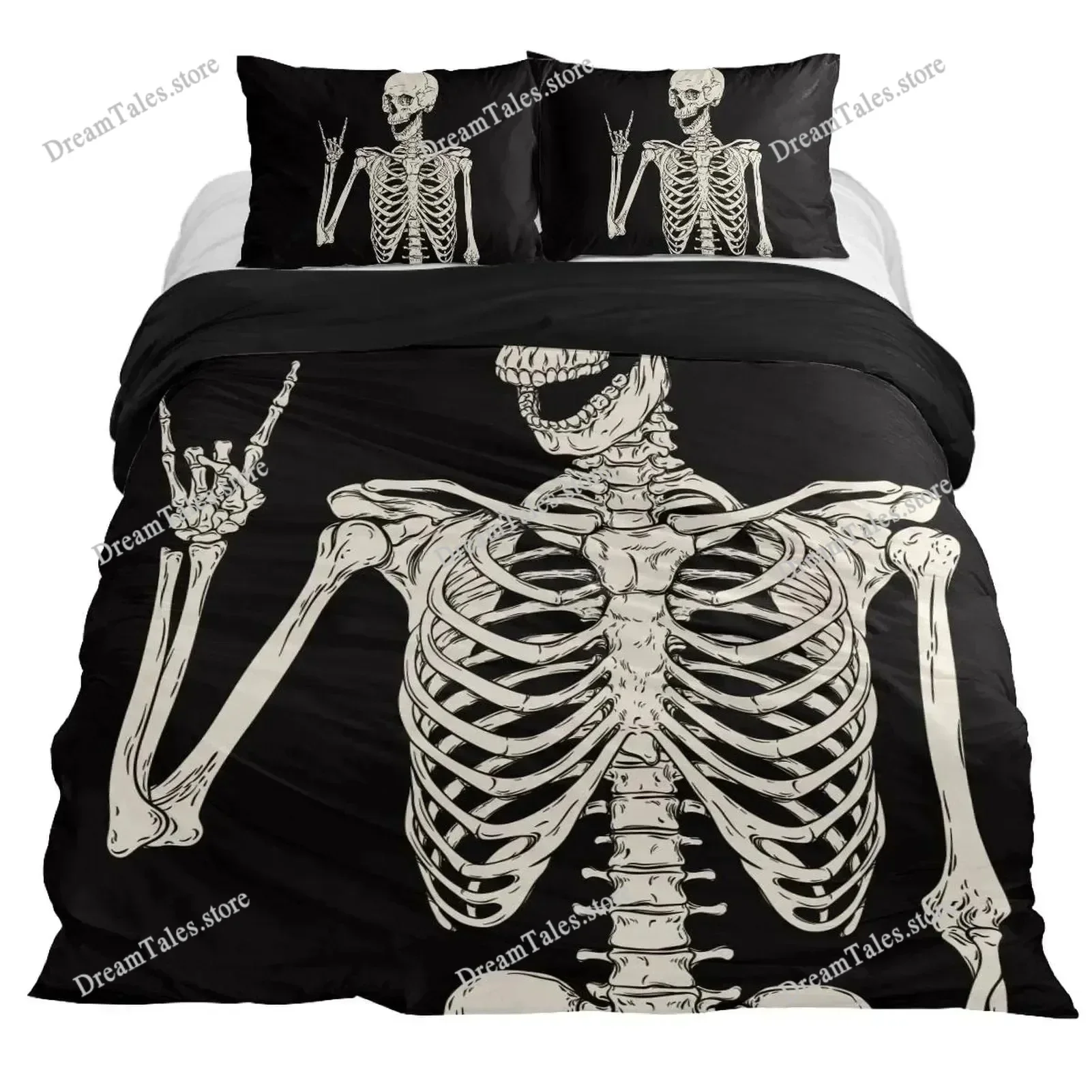 Lucifer Morningstar Satanic Duvet Cover Set Satanic Bedding Set Full Size Queen Size,gothic Skull Bedspreads Comforter Cover Set