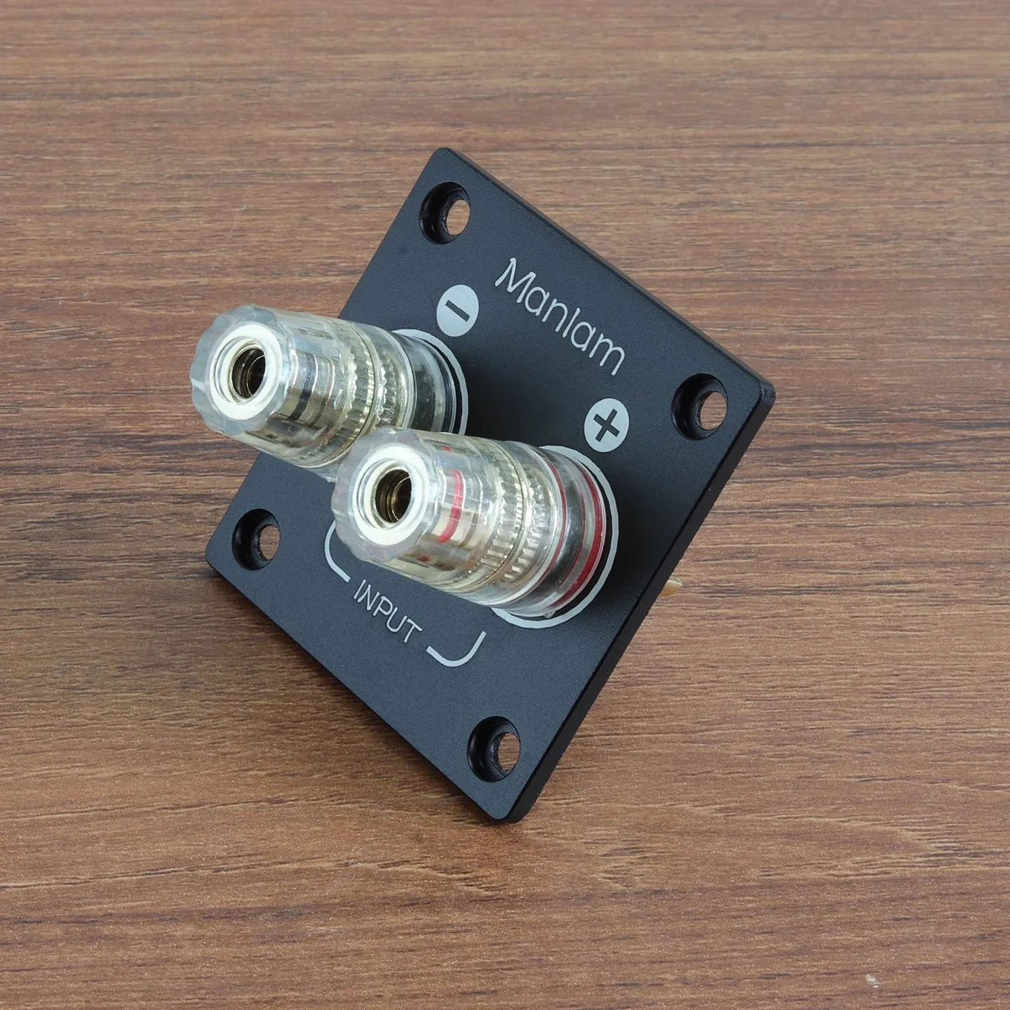 1PC GHXAMP 2-Pack Black Square Solder-Free All-brass Binding Post Speaker Terminal Cup Plate for DIY Audio, 56.5x56.5mm