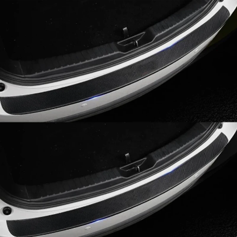 For Mazda CX5 CX 5 2017 2018 2019 2020 2021 Accessories Carbon Fiber PU Rear Bumper Protector Plate Exterior Cover Trim