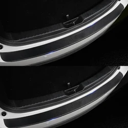 For nissan x trail x-trail t32 2017 2018 2019 2021 Car Accessories Carbon Fiber PU Inner Rear Bumper Protector Plate Cover Trim