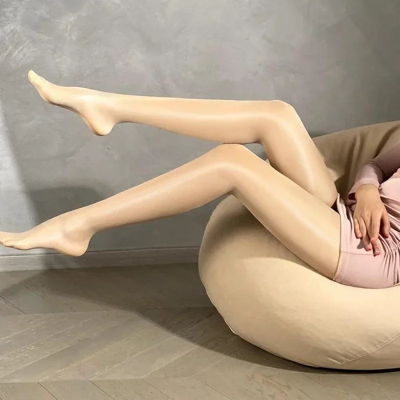 Sexy Shiny Glossy Pantyhose Smooth Horse Oil Socks Anti-Hook Gloss Pantyhose High Waist Aurora Stockings Ultra-thin Long Socks