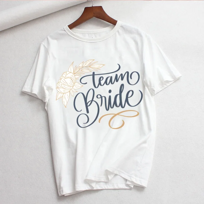 

Bride Letter Wedding Bride To Be Bridal Hen Bachelorette Party Wedding Decoration Bridesmaid Women T Shirt Girl Harajuku Korean