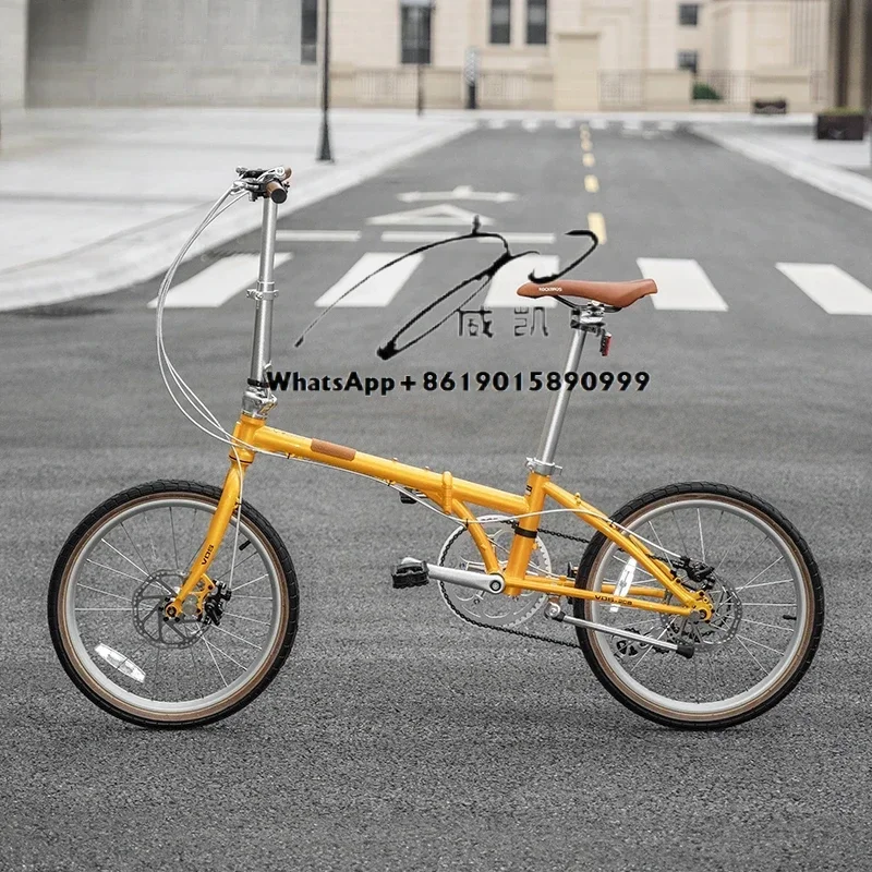 20 Inch Folding Bike Chrome-molybdenum Steel Bicycle Ultralight Mini Compact for City Tour Foldable outdoor sport