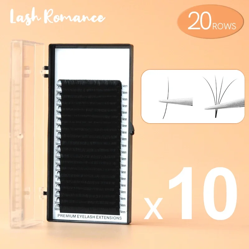 

Eyelashes Extensions Supplies 20 Rows 10 Trays No Residue Natural Eyelashes Look High Qyality