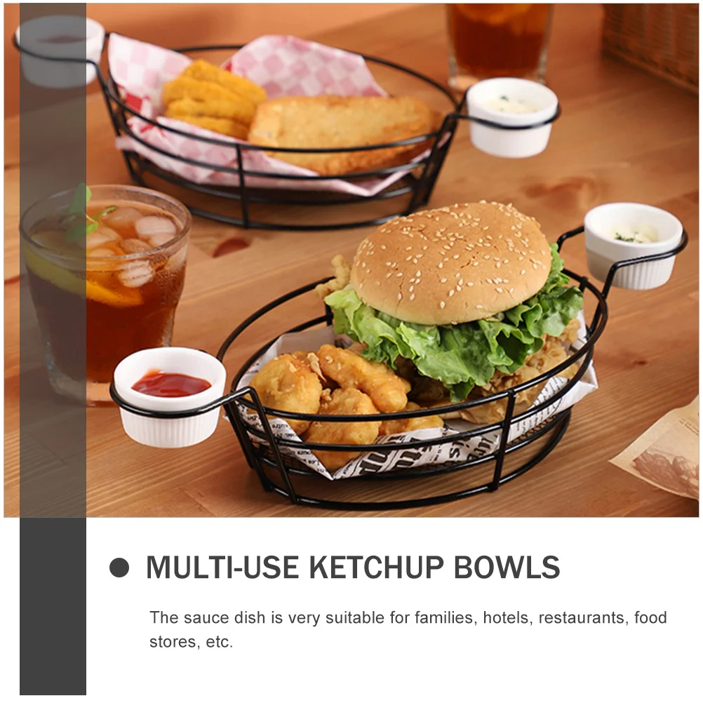 

6 Pcs Small Soy Sauce Containers Kitchen Dishes Seasoning Bowls Cup Condiment Cups Appetizer Ceramics Home Supplies