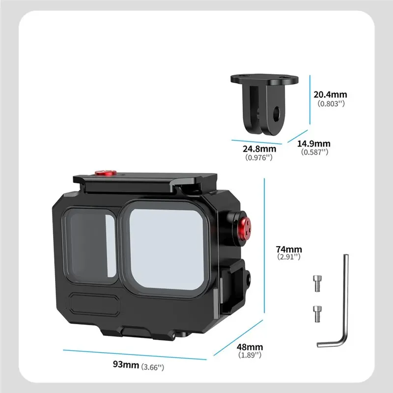 【RECOMENDAR】Protective Frame 80M Waterproof Case For Ace Pro For Ace Pro2 Underwater Diving Housing For Action Cameras