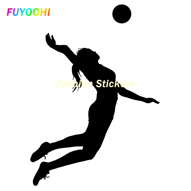 FUYOOHI Exterior/Protection Fashion Stickers Volleyball Beach Sports Vinyl Decal Funny Car Window Bumper Drift PVC Decal Sticker