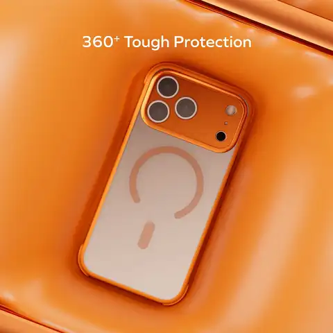 Чехол MOMAX для iPhone 17 Pro Max, магнитный, противоударный, с воздушной подушкой, прозрачная задняя панель из акрила и поликарбоната