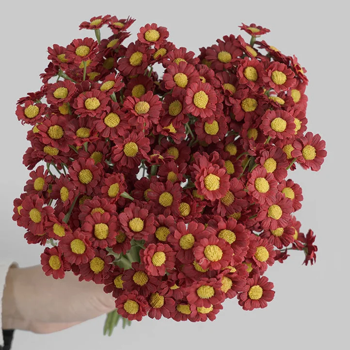 

1 Bouquet 60 Flower Heads Beautiful Artificial Chamomile Daisy Silk Flower Branch Home Decor Wedding Table Room Decoration F696