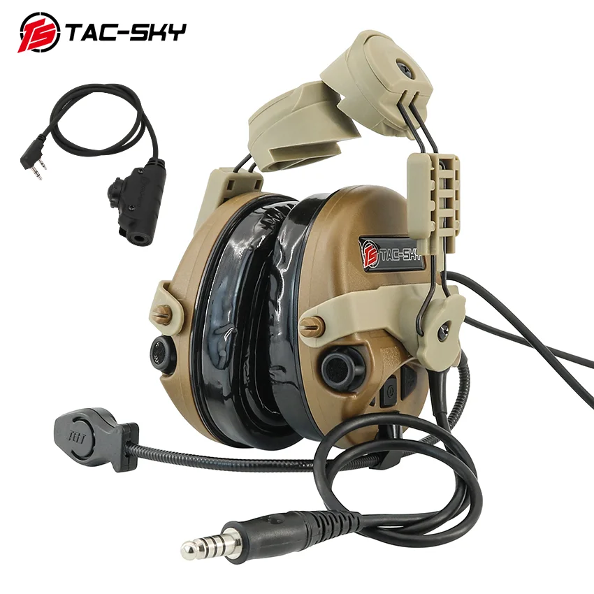 

TS TAC-SKY ARC Rail Dual Purpose New Mount, Airsoft Hunting and Shooting Electronic Noise Canceling Pickup Tactical Headset