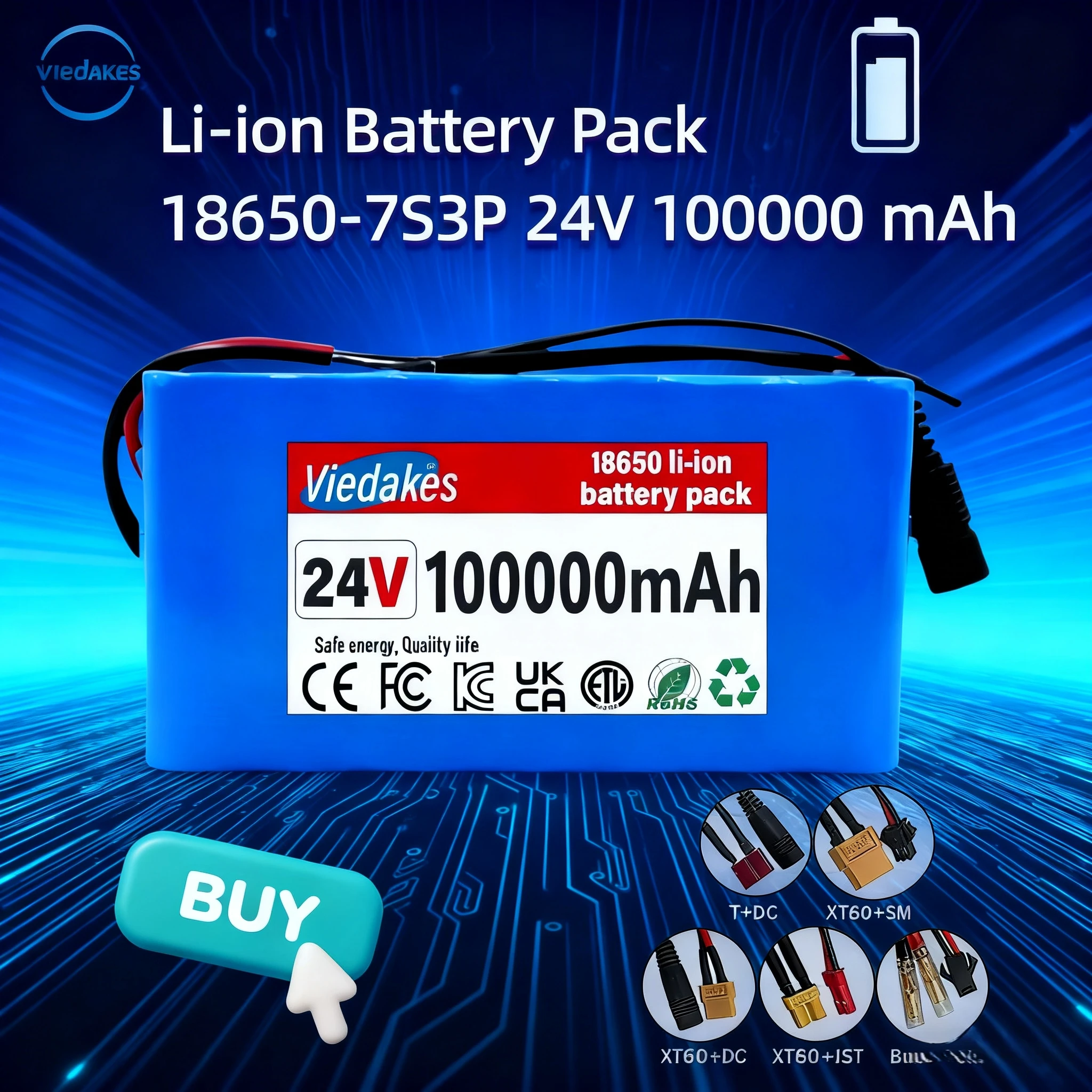 

100% New 24.4V 7s3p 17.8Ah Rechargeable Battery suitable for Wheelchair,RC model,scooter lithium Battery Pack
