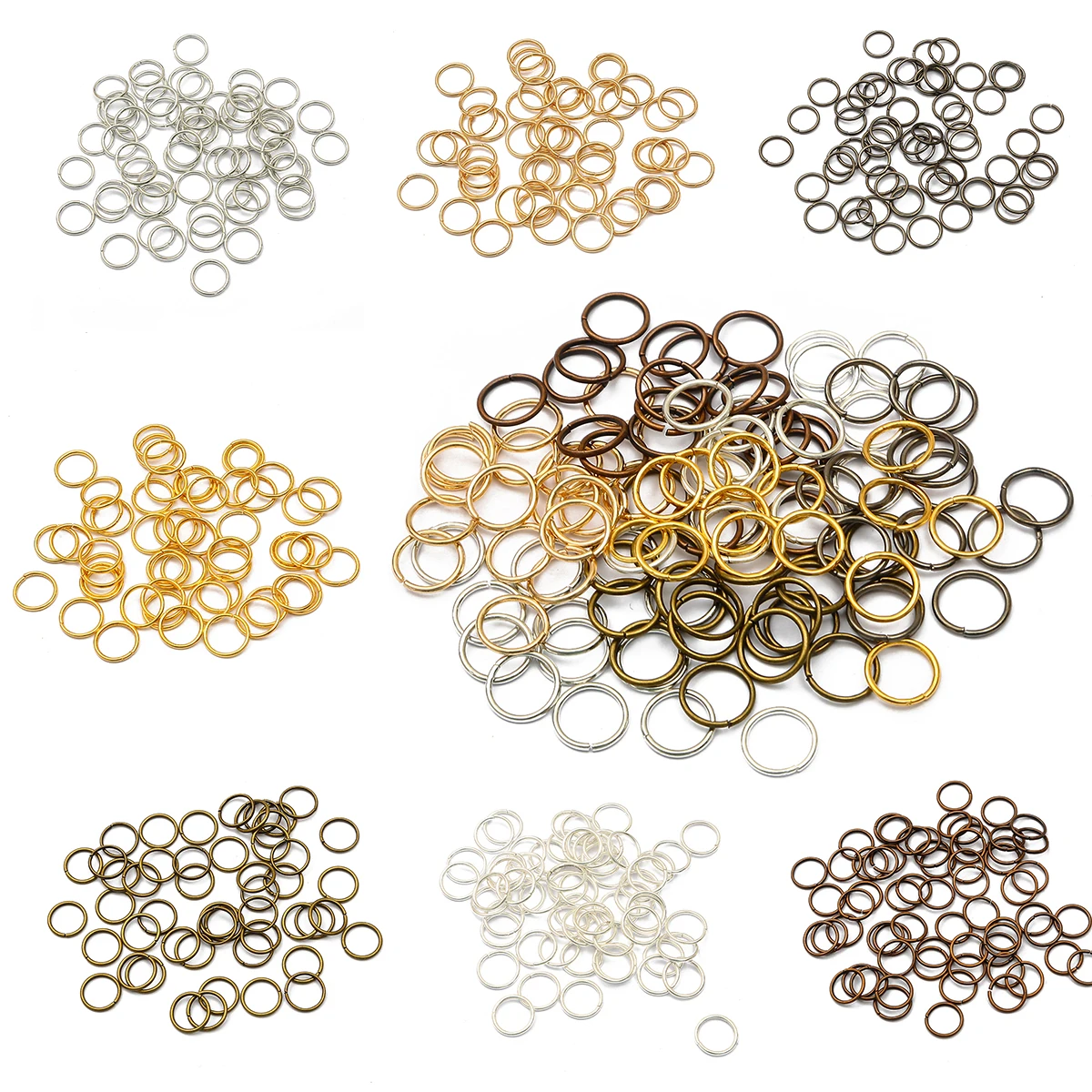 

200Pcs Opening Jump Rings 3/4/5/6/7/8/10mm Single Loops Split Ring Connectors DIY Bracelets Making Jewelry Crafts Accessories