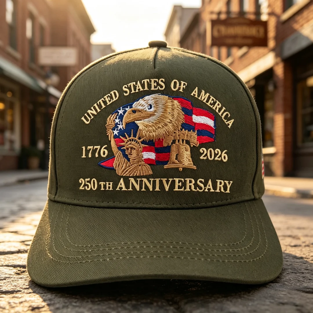 1776-2026 United States 250th Anniversary Bald Eagle Baseball Hat Patriotic Souvenir Adjustable Embroidered Cotton Cap Gift For