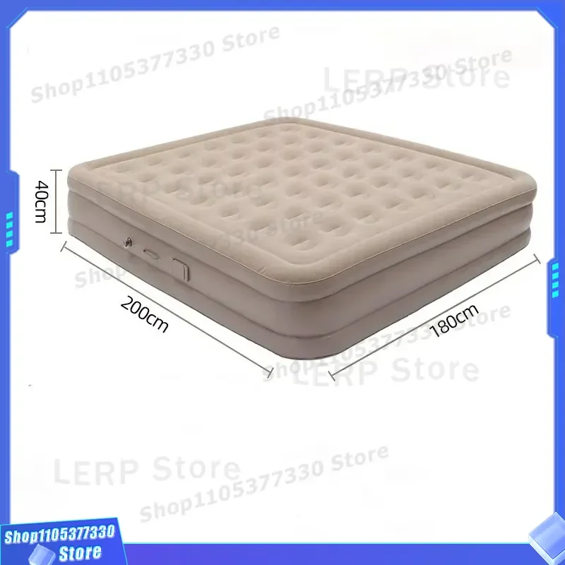 Portable Inflatable Camping Mattress with Built in Pump Upgraded Surface Air Bed for Outdoor Indoor Sleeping Floor Mat