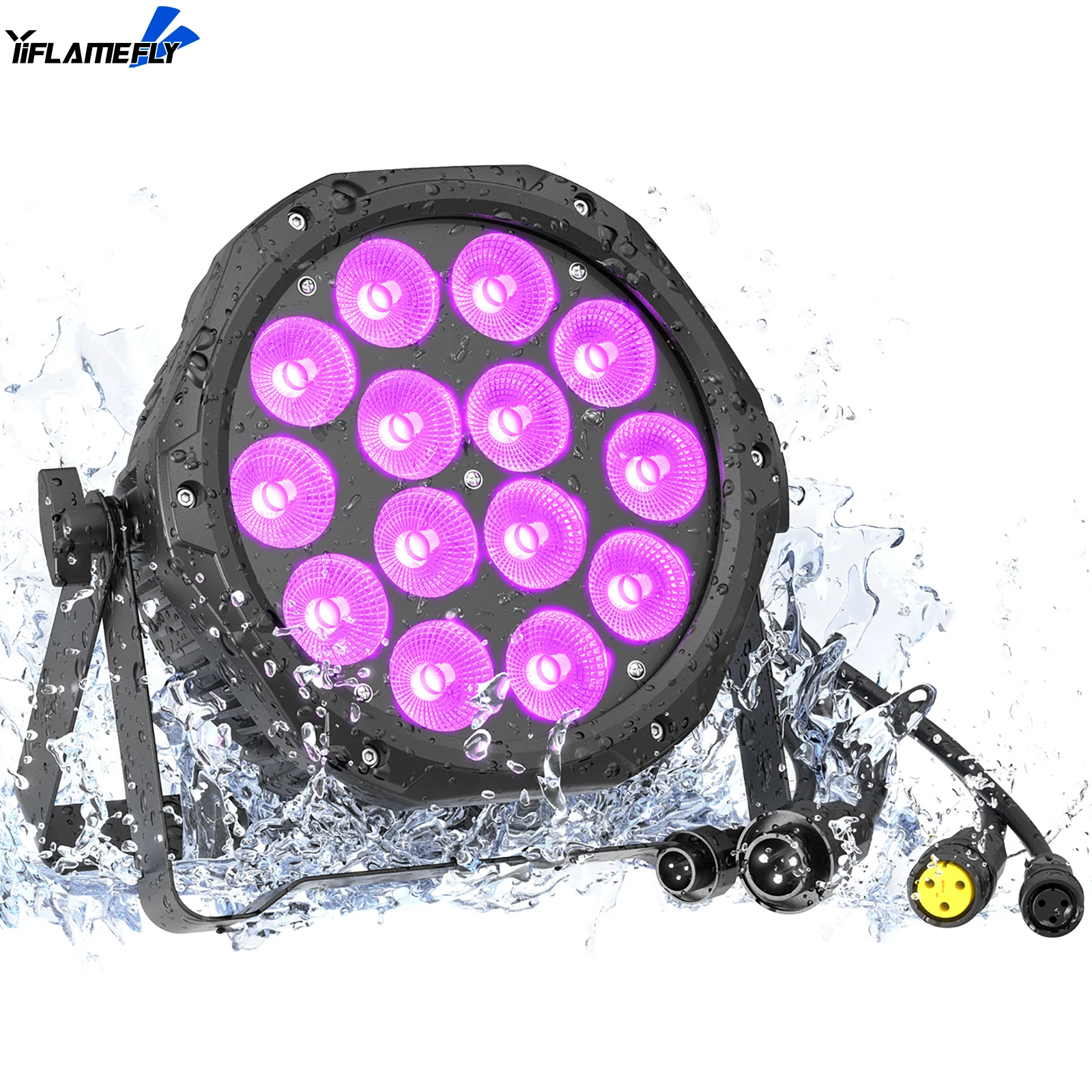 

Yiflamefly RGBW 4-IN-1 LED Lighting Outdoor Stage Par Light DMX512 4/8CH for Christmas Church Night Club Disco Club Wedding Bar