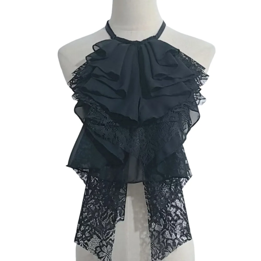 

Универсальный съемный многослойный кружевной накладной воротник, элегантный ретро декоративный кружевной вырез, сделай сам, удобный искусственный кружевной воротник, подарок