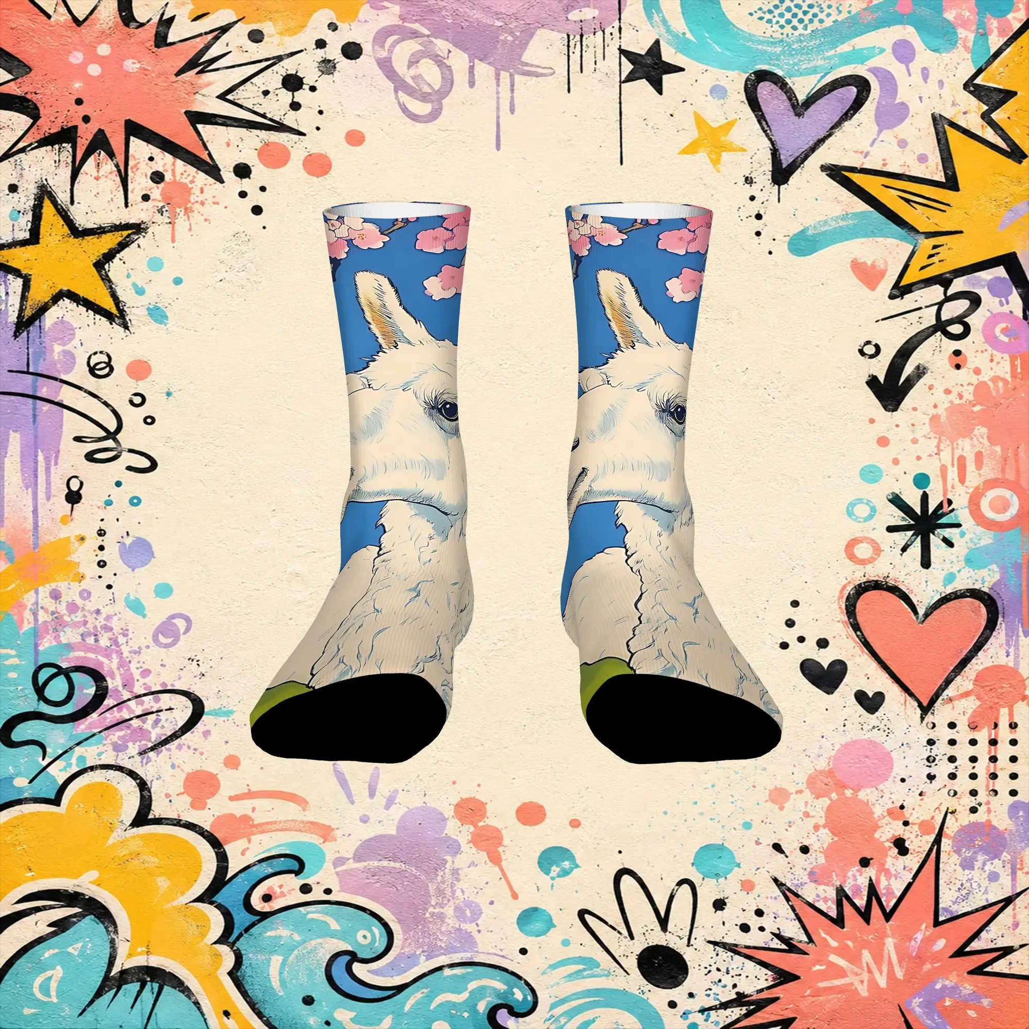 Edo Andean Fusion Print Funny Men's compression Socks Unisex items Crew Sock Cycling socks