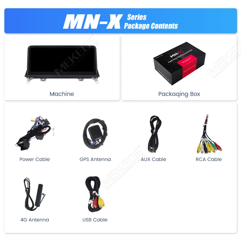 MEKEDE, disponibile in magazzino nell'UE, autoradio Android 14 da 10,25" per BMW X5 E70 e X6 E71, modelli 2007-2012, sistema multimediale con navigazione GPS, unità principale, processore a 8 core, 12