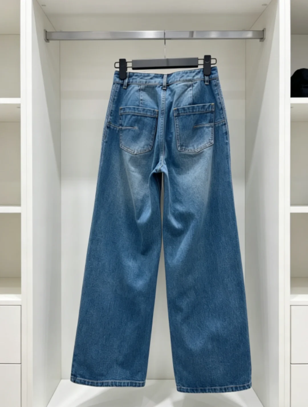 

High Quality Spring Autumn Women's Casual Fashion Letters Pockets Zipper Cotton Denim Jeans