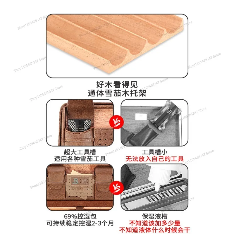 For Cigar Box Portable Wake Up Eggplant Box Go Out Portable Bag Tool Set  Storage