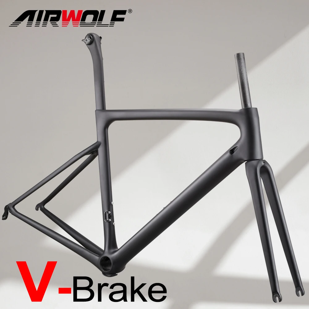 2023 Aero Light Weight Carbon Road Frame Rim Brake T1100 Carbon Road Racing Bicycle Frame Internal Cycling Road Bike Frameset