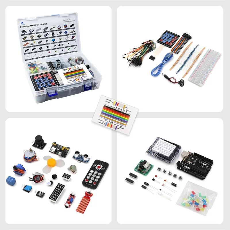 Upgraded Kit, Super Starter Kit UNO R3 Improved Development Board, Tutorial Learning Kit