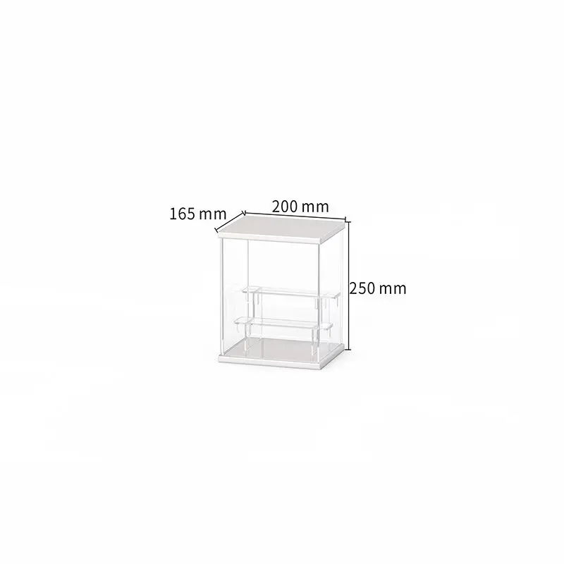 Clear Acrylic Display Case with Ladder for Collectibles Figures Perfume Doll Storage Box Organizer Protection Dustproof Showcase