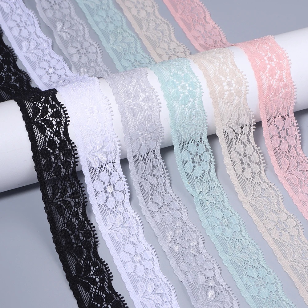 

10Yards/Roll Lace Ribbon Fabric 25mm Wide For Webbing Decoration Lovely Gift Bouquet Packing Crafts Supplies Polyester Material