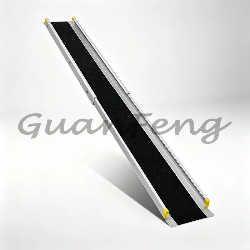 Telescopic Aluminum Alloy Portable Barrier‑Free Ramp Board, Step Auxiliary Ramp for Wheelchair and Electric Vehicle Stair Climbi