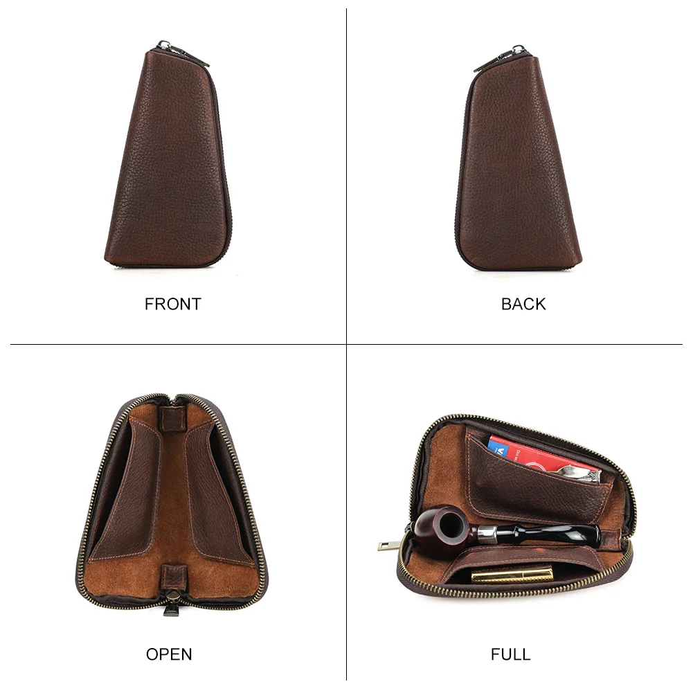 Genuine Leather Case for Tobacco Smoking Pipe Portable Herb Tobacco Smoking Pipe Pouch Smoking Tools Accessories