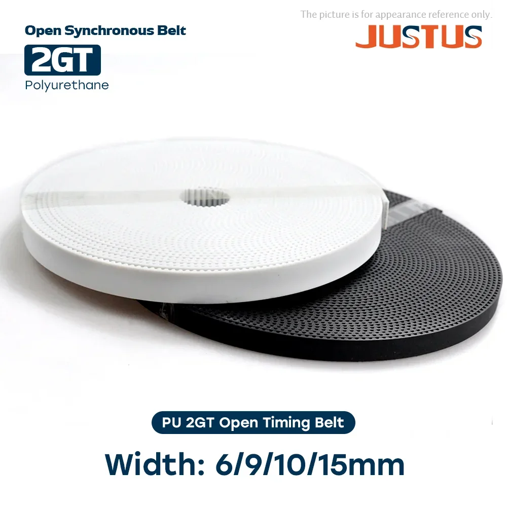 

2GT Open Timing belt Polyurethane Steel PU width 6/9/10/15mm GT2 synchronous belt Small backlash 3D printer