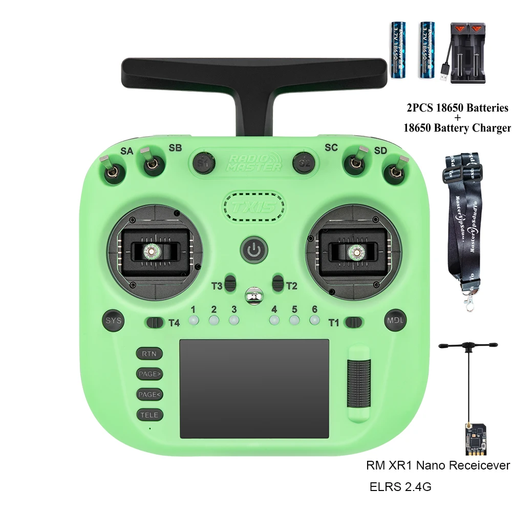 Radiomaster TX15 16ch 3.5inch IPS Touchscreen V5.0 Hall Gimbals Radio Controller ELRS FCC/LBT Built-in Gyro Microphone