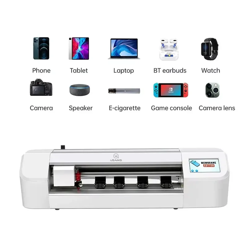 USAMS Portable Automatic Screen Protector Cutting Machine for Mobile Phones with TPU Hydrogel Film Plotter and LED Display