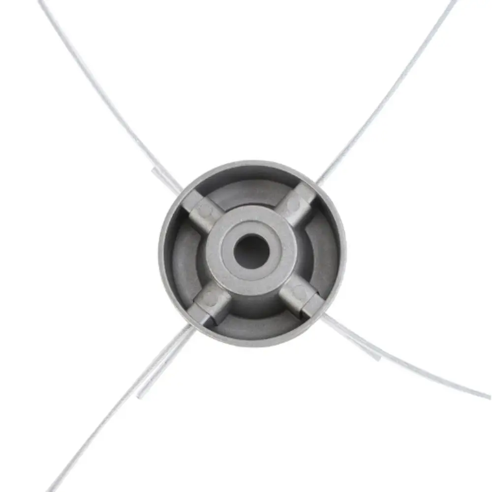 Nylon Steel Line Universal Lawn Mower Head Wire Rope Through Hole Aluminum Alloy Base Aluminum Alloy Head Through Hole Design