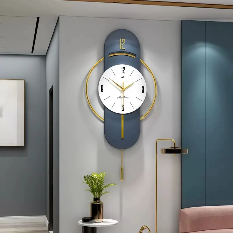 

Wall Mounted Clock Living Room Fashionable Light Luxury Hanging Watch Home Decoration Creative Clock Wall Mounted Clock
