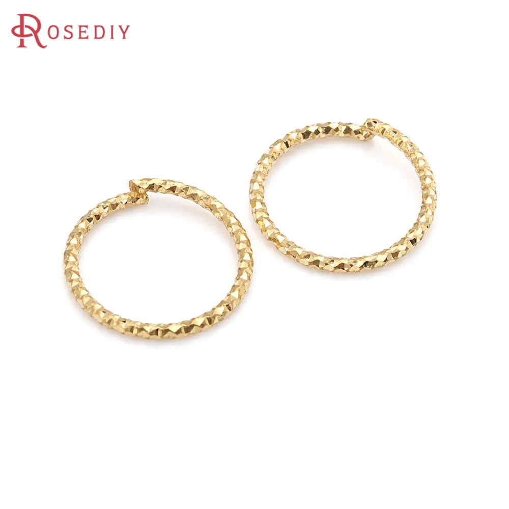 5MM to 12MM 18K Gold Color Brass Twisted Wire Jump Rings Split Rings Jewelry Making High Quality Diy Findings Accessories