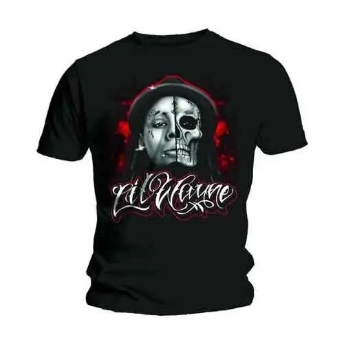 Lil Wayne Skull Sketch T-Shirt Black New