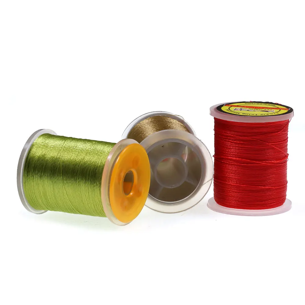 50D Fly Tying Thread Floss For Size 16 ~ 22 Flies Midge Nymph Fly Tying Material Olive White Red Yellow with Standard Bobbin - view 6