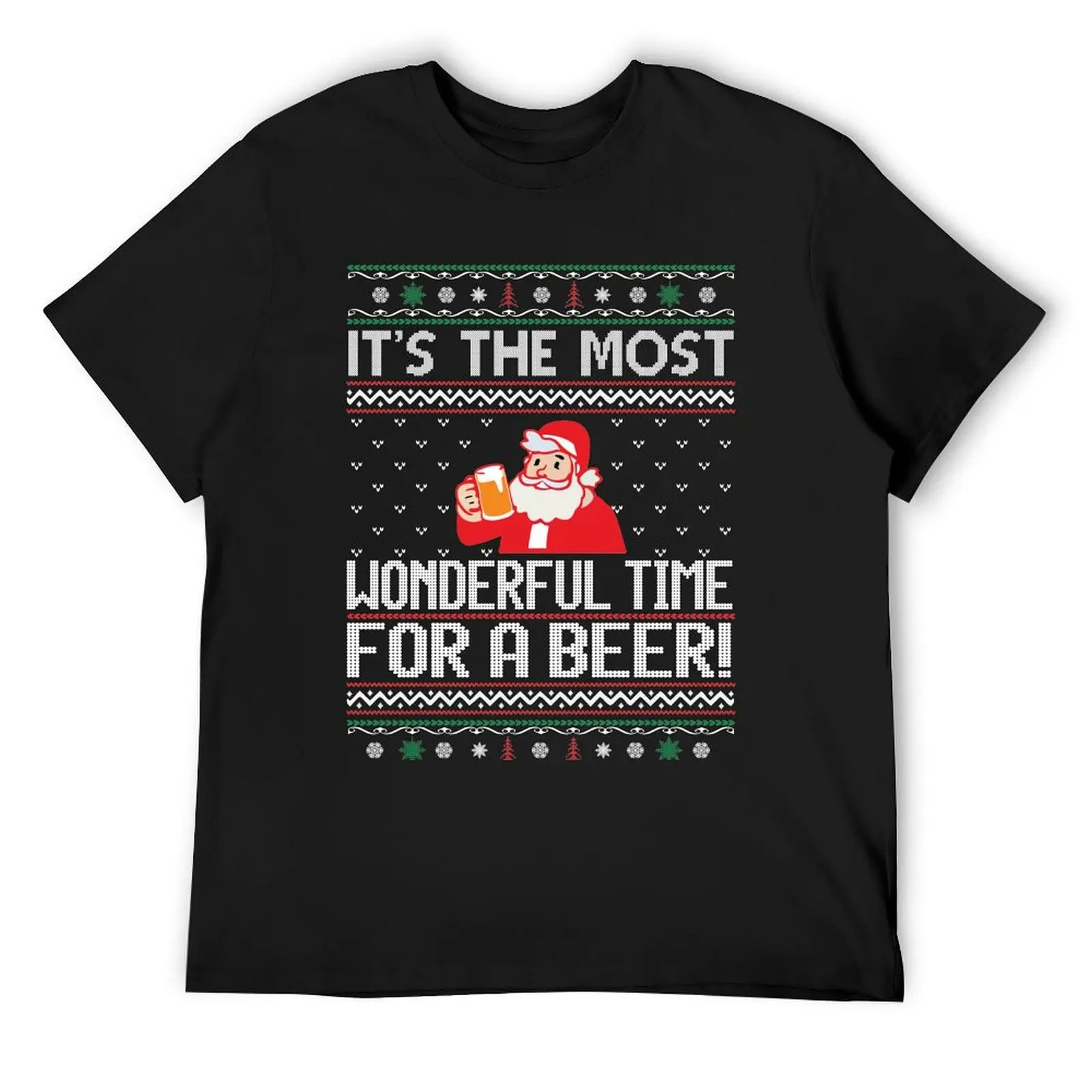 It's the Most Wonderful Time for a Beer Shirt, Funny Christmas Shirts, Beer Drinking T-Shirt new edition sweat men clothings