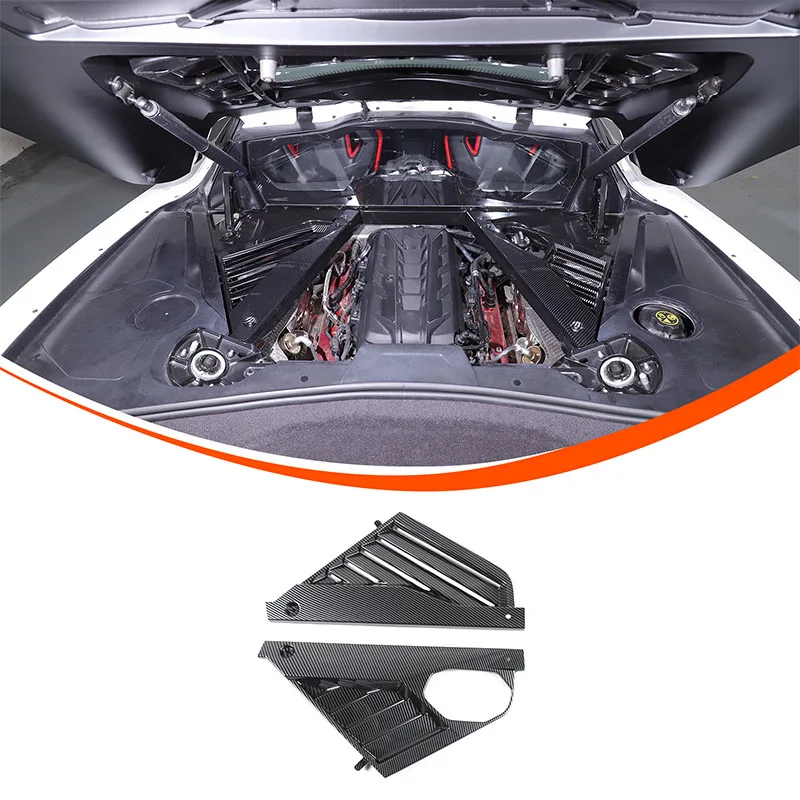 

Для Chevrolet Corvette C8 Stingray Z51 Z06 2020-2025 ABS углеродное волокно автомобильная крышка отсека двигателя панель отделка автомобильные аксессуары