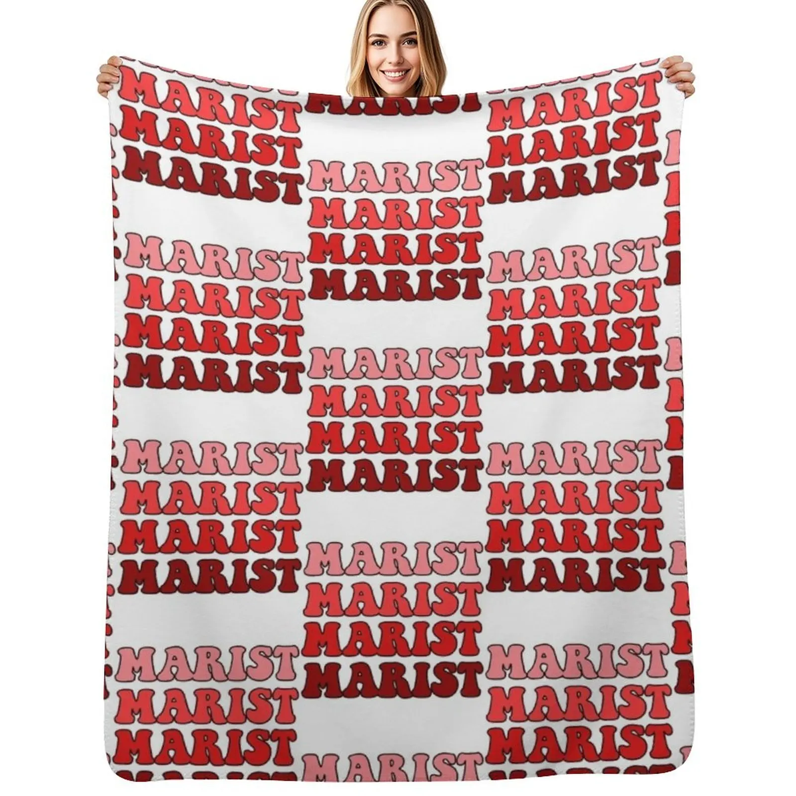 

marist gradient text Throw Blanket For Baby Cute Camping Decorative Throw Blankets