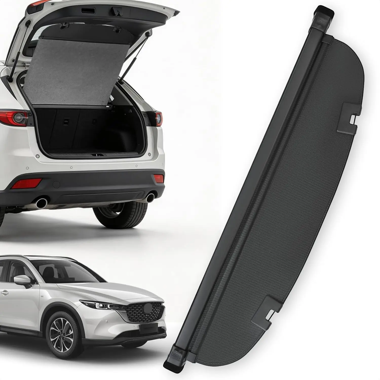 

Retractable Cargo Cover for Mazda CX-5 2017-2026, Carbon Fiber Texture, Privacy Shade, Easy Installation
