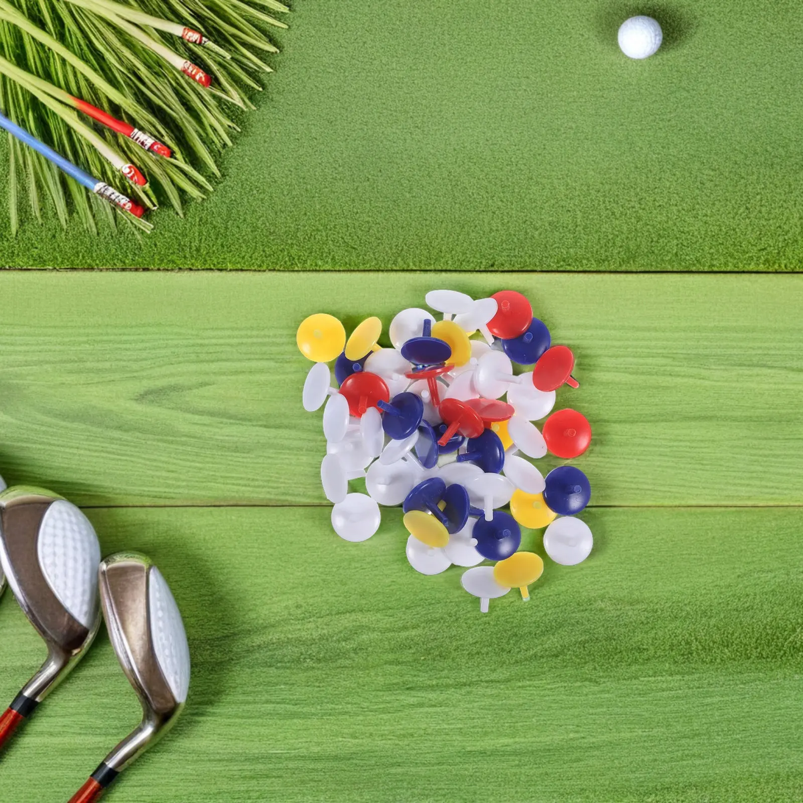 150 Marcadores de Pelota de Golf de Plástico Vibrantes de 18 mm, Puntos Circulares de Posicionamiento Fáciles de Usar para Torneos y Campos de Práctica