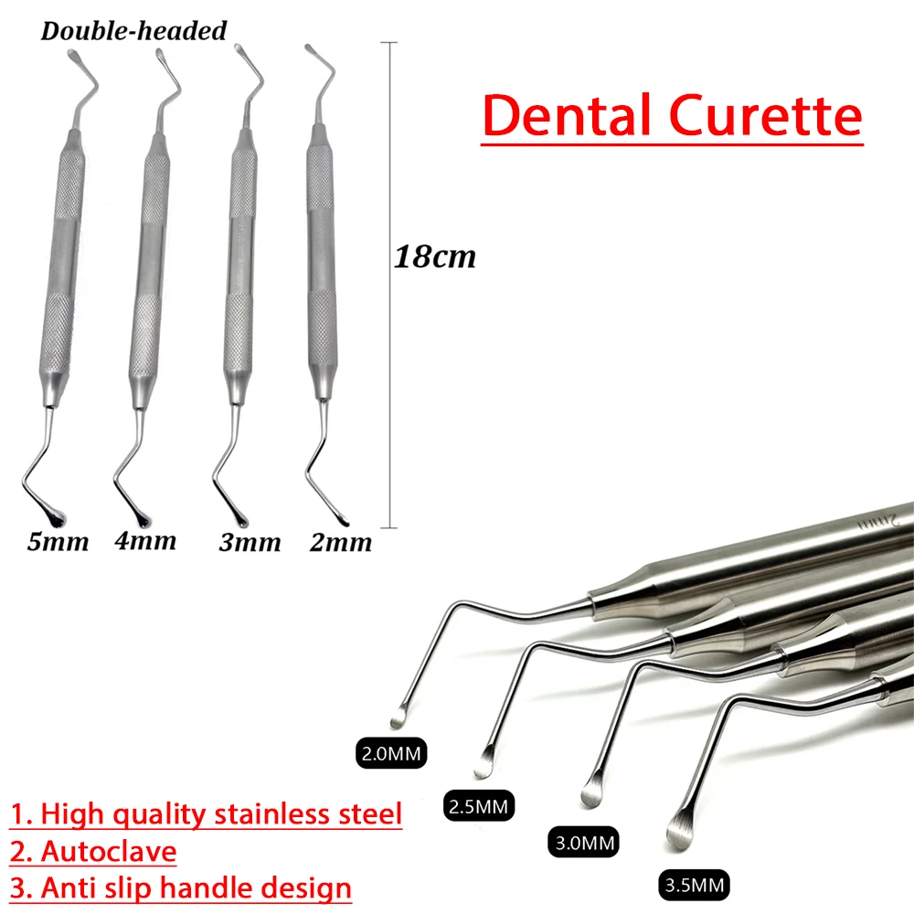 

Dental Gracey Curette Periodontal Scaler Stainless Steel Perio Bone Curette Tooth Cleaning Tools Dentist Instruments