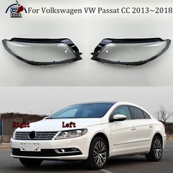 Headlight Cover Transparent Lampshade Headlamp Shell Plexiglass Replace Original Lens For Volkswagen VW Passat CC 2013~2018