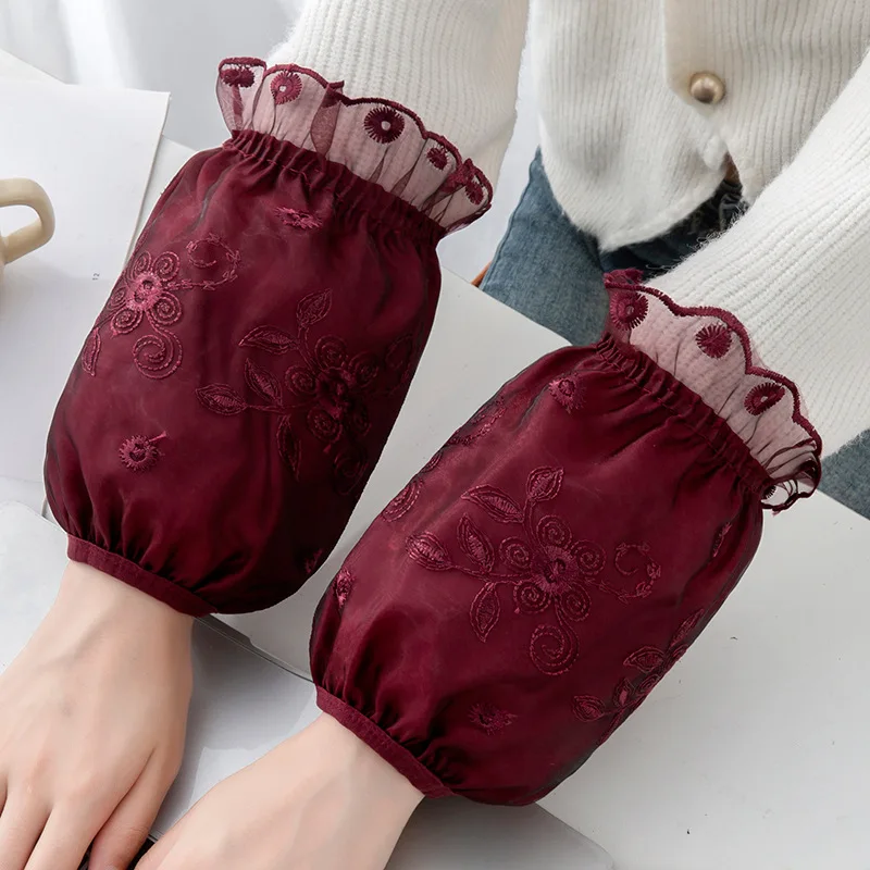 

Новые осенне-зимние кружевные нарукавники 2025 года для женщин: сетчатые, пухонепроницаемые, для офиса, защитные манжеты для взрослых и молодежи